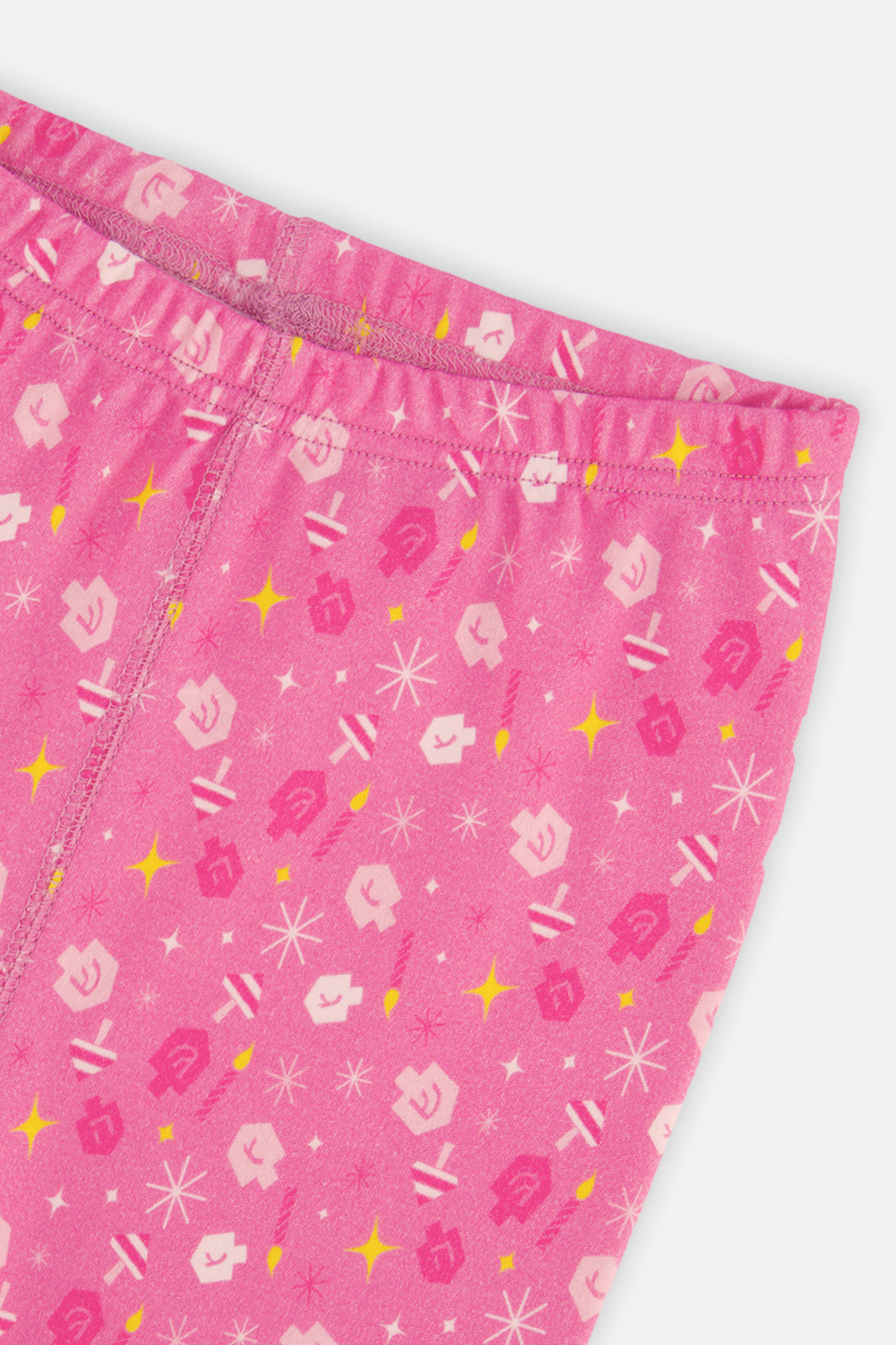 Organic Cotton Two Piece Pajama Set Pink Hanukkah Print-3