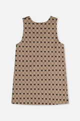 Jumper Beige Bow Tie Print-4