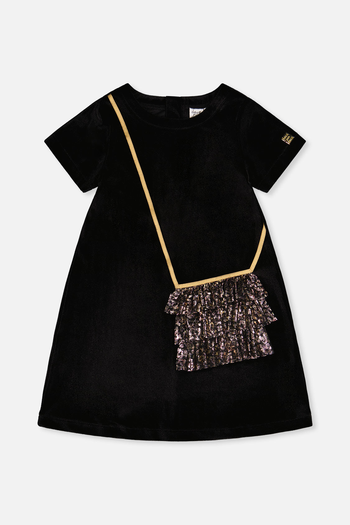 Sleeveless A-Line Dress Black And Gold-0