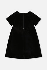 Sleeveless A-Line Dress Black And Gold-4