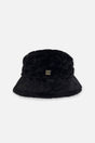 Faux Fur Bucket Hat Black-0
