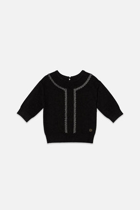 Knitted Sweater Black And Gold-0