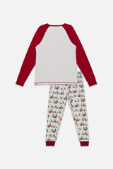 Men Two Piece Christmas Pajama Set Holiday Print-1