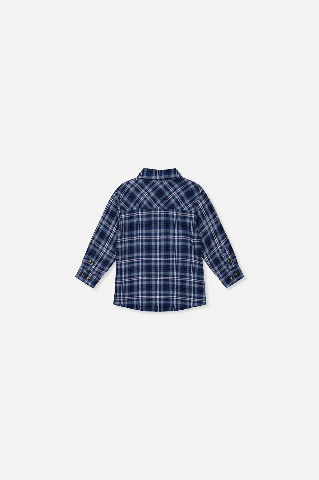 Baby Plaid Shirt Blue And White-1