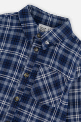 Baby Plaid Shirt Blue And White-2