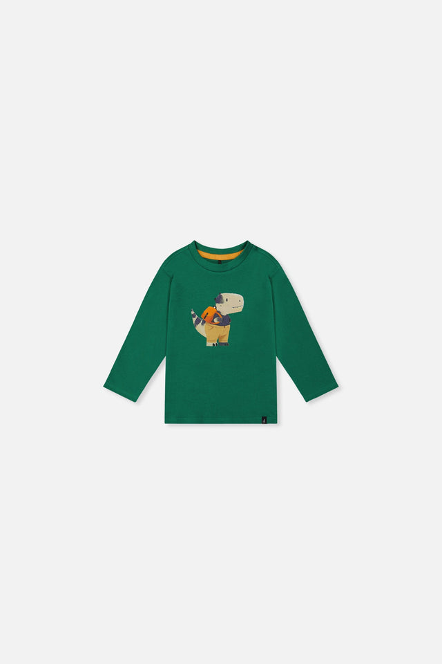Baby Long Sleeve Organic Cotton T-Shirt Green-0