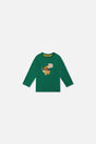Baby Long Sleeve Organic Cotton T-Shirt Green-0