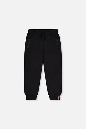 Fleece Sweatpants With Pockets Black-0