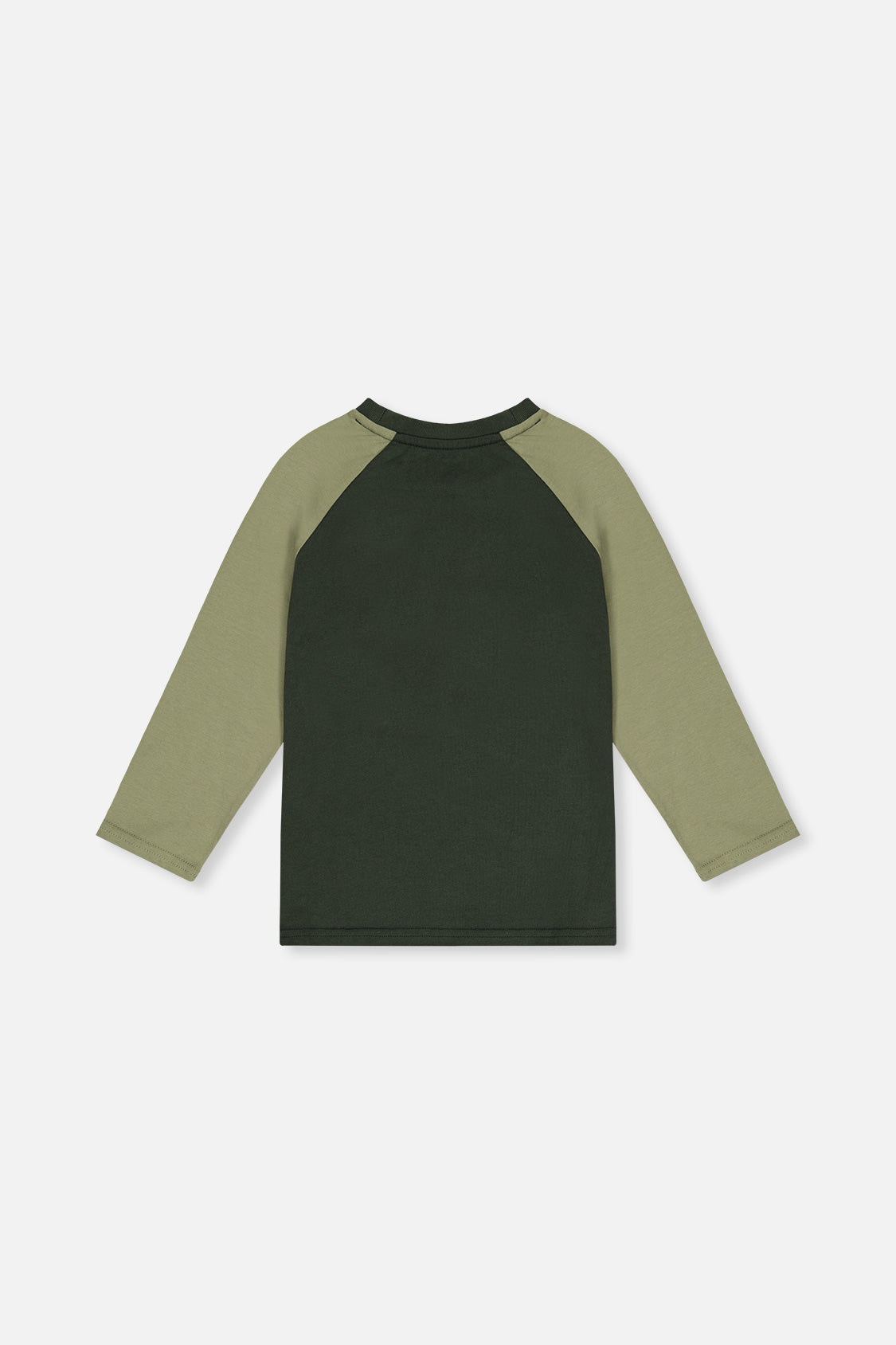 Raglan T-Shirt Dark Turquoise by Deux par Deux, back view
