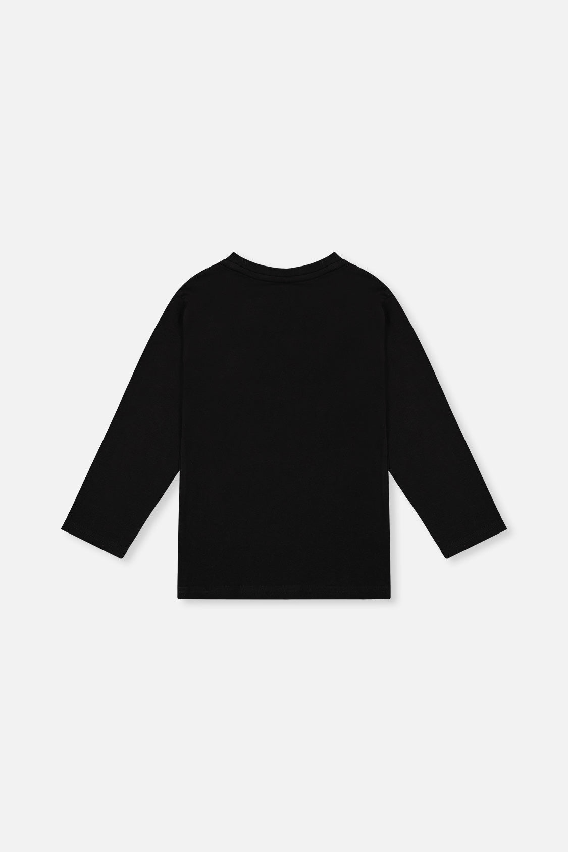 Deux par Deux Long Sleeve Organic Cotton T-Shirt Black And Red product image P2