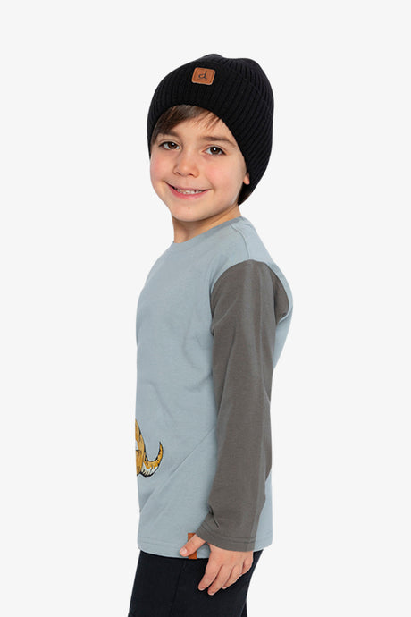 Long Sleeve Organic Cotton T-Shirt Sky Blue-2
