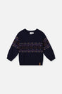 Jacquard Sweater Dark Blue-0