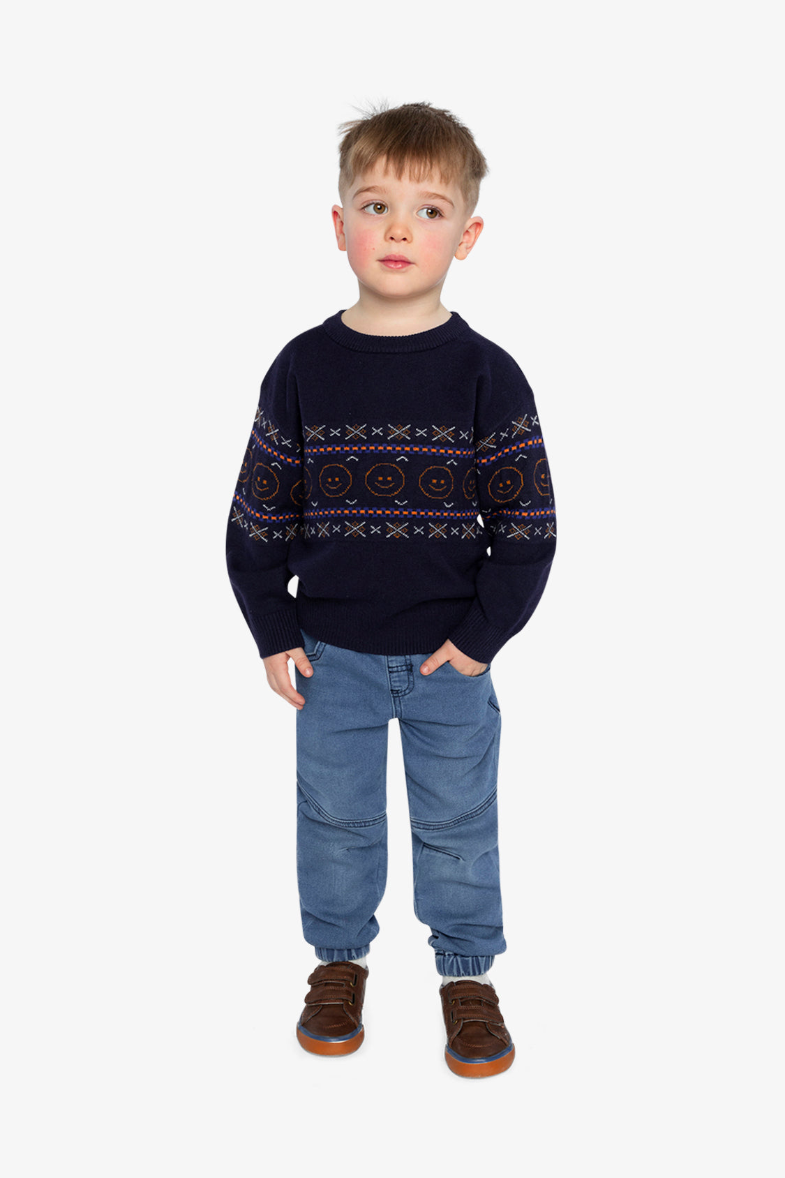 Jacquard Sweater Dark Blue-4