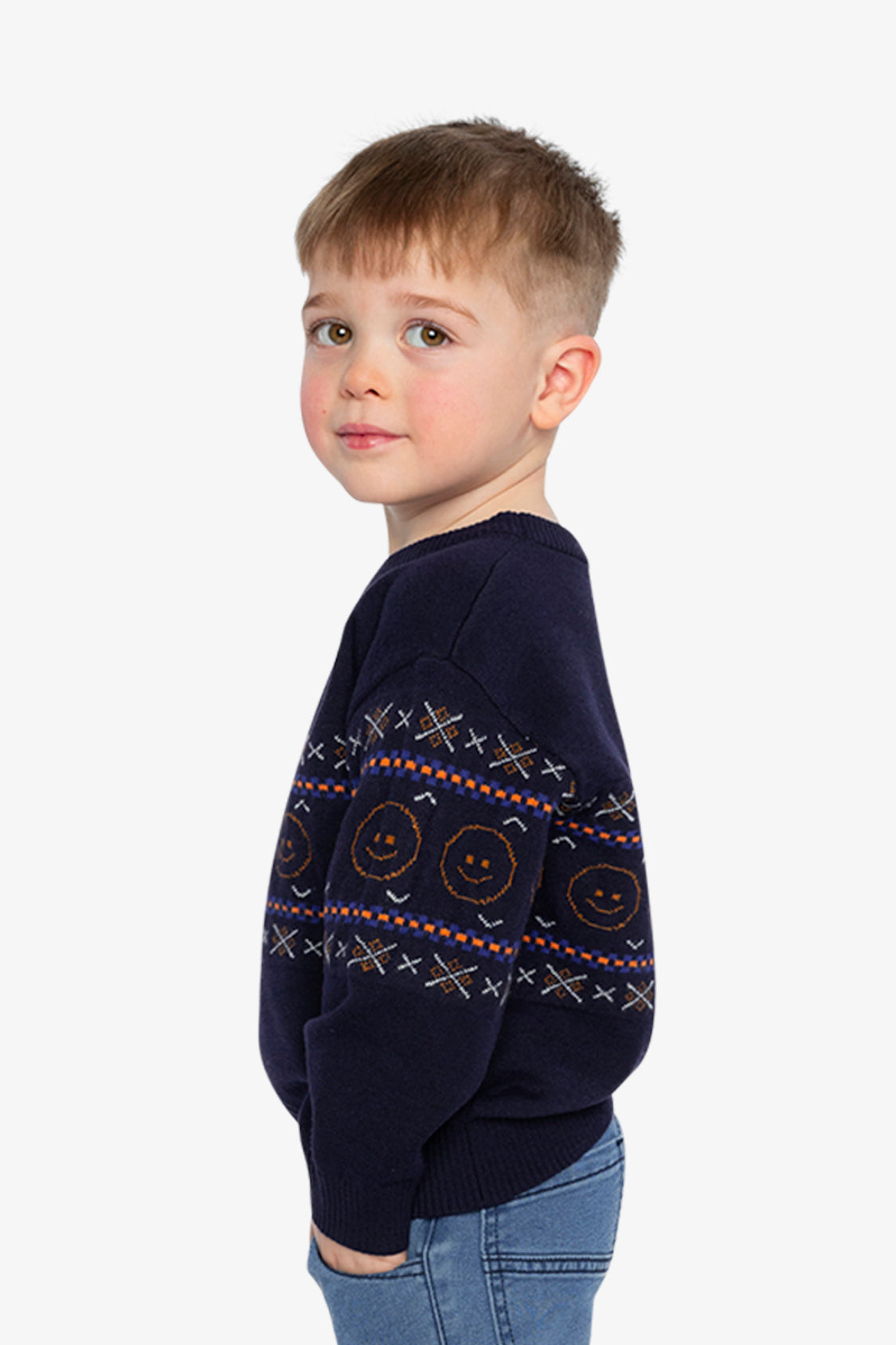 Jacquard Sweater Dark Blue-2