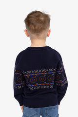 Jacquard Sweater Dark Blue-3