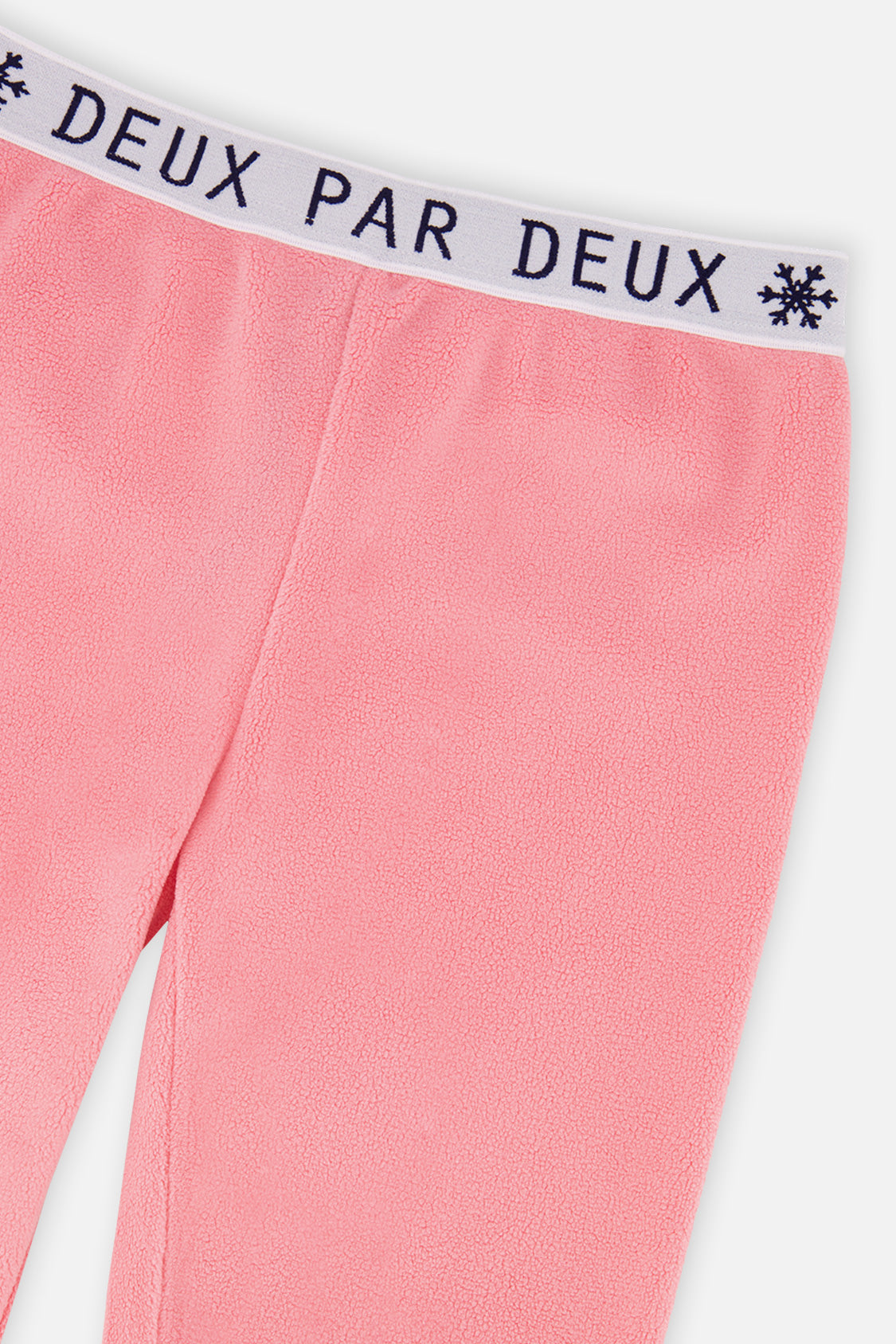 Deux par Deux girls' thermal underwear leggings in light pink, alternate view