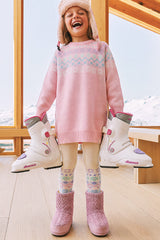 Deux par Deux Knit Dress Light Pink - lifestyle