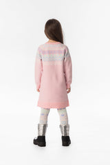 Lookbook look featuring the Deux par Deux light pink Après-Ski knit dress