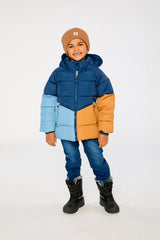 Deux par Deux Color-Block Winter Jacket Dark Blue