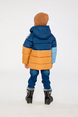 Deux par Deux Color-Block Winter Jacket Dark Blue