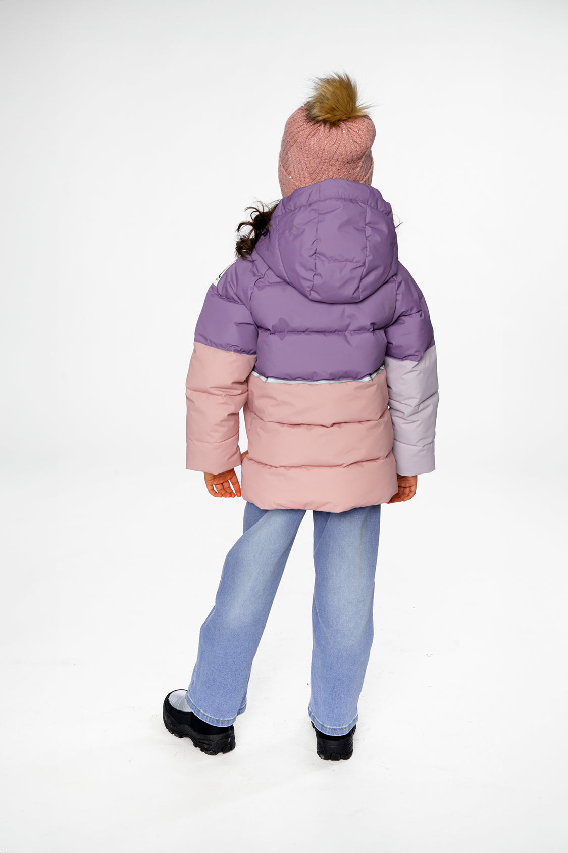 Deux par Deux Color-Block Winter Jacket Violet