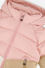 Color-Block Winter Jacket Pale Dusty Pink-2