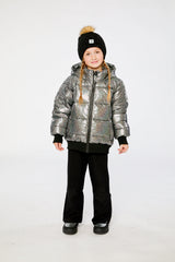 Deux par Deux Winter Puffy Jacket Black Glitter