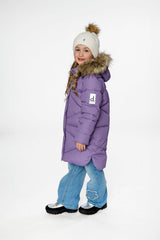 Deux par Deux Long Winter Puffer Coat Violet