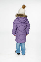 Deux par Deux Long Winter Puffer Coat Violet