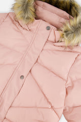 Long Winter Puffer Coat Pale Dusty Pink-2