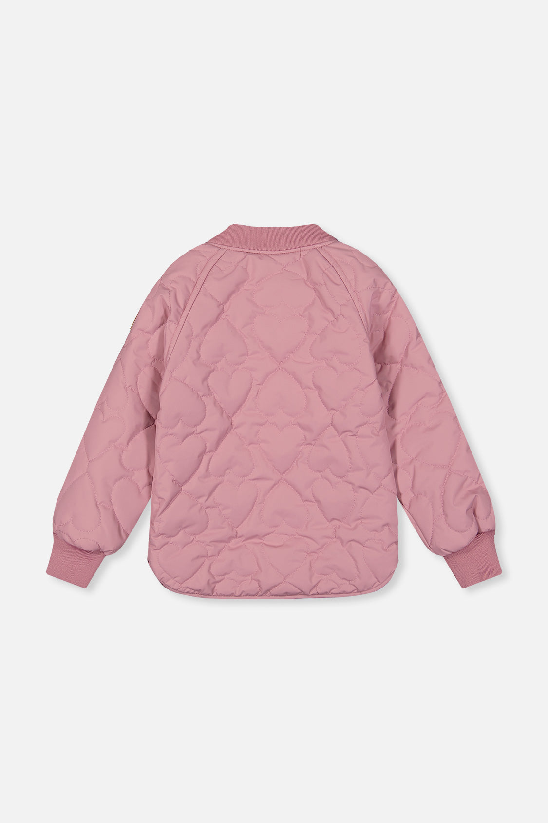 Quilted Raglan Sleeve Jacket Mauve Pink-4