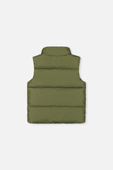 Sleeveless Mid-Season Vest Olive Green-4