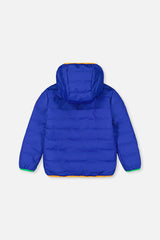 Quilted Mid-Season Jacket Royal Blue-4