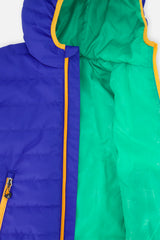 Deux par Deux boys' quilted mid-season jacket in royal blue, view 7