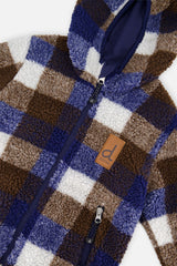 Baby Reversible Mid-Season Jacket Dark Blue And Brown-4