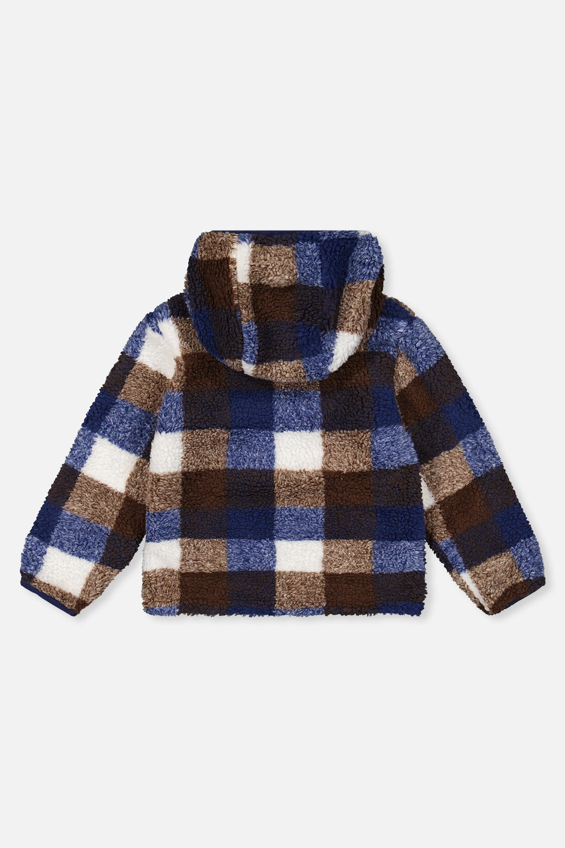Reversible Mid-Season Jacket Dark Blue And Brown-3