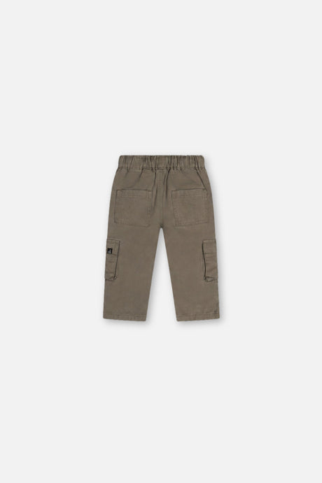 Baby Twill Pants With Cargo Pockets Grey-1