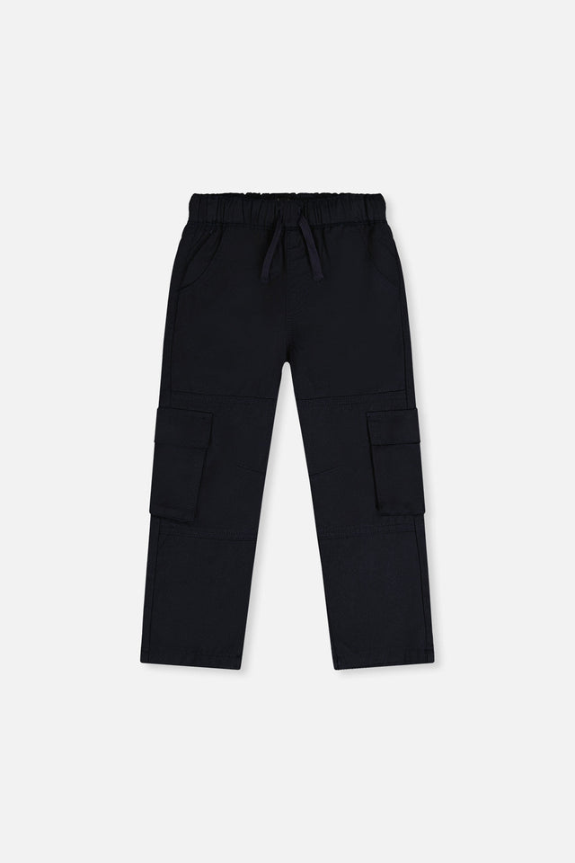 Twill Pants With Cargo Pockets Dark Blue-0