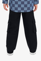 Twill Pants With Cargo Pockets Dark Blue-3