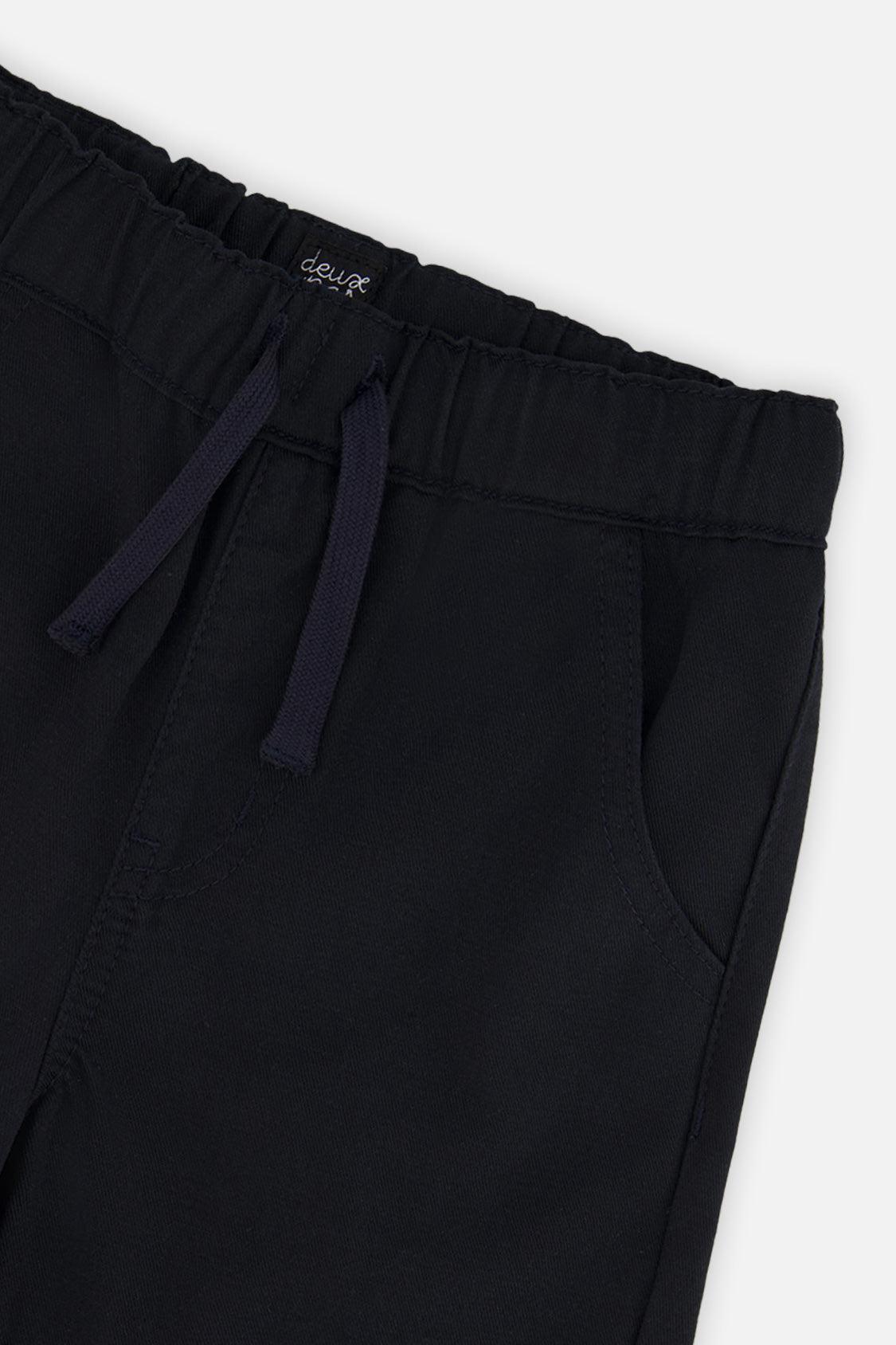 Deux par Deux boys' twill pants with cargo pockets in dark blue, view 6