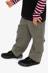 Twill Pants With Cargo Pockets Grey-2