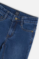 Deux par Deux boys' stretch jeans in navy blue denim, view 6