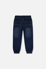 Deux par Deux French Terry Denim Jogger Pants Navy Blue product image P2
