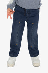 French Terry Denim Pants Navy Blue-1