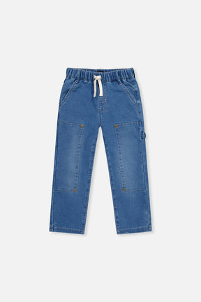 French Terry Denim Pants Light Blue-0