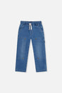 French Terry Denim Pants Light Blue-0