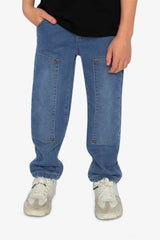 French Terry Denim Pants Light Blue-1