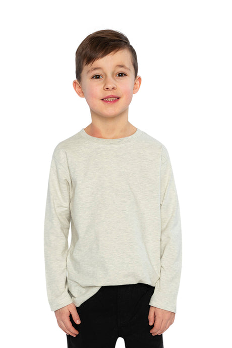 Organic Cotton Long Sleeve T-Shirt Heather Grey-1