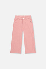 Stretch Corduroy Wide Leg Pants Pink-0