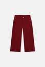 Stretch Corduroy Wide Leg Pants Reddish-Brown-0